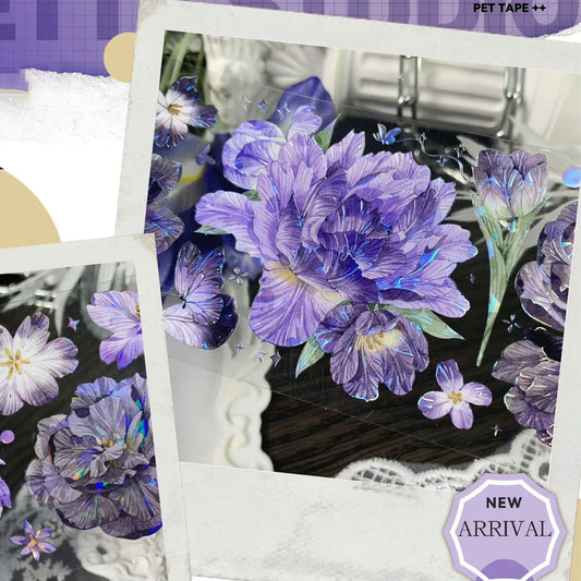 Purple ink rose PET tape (F567)