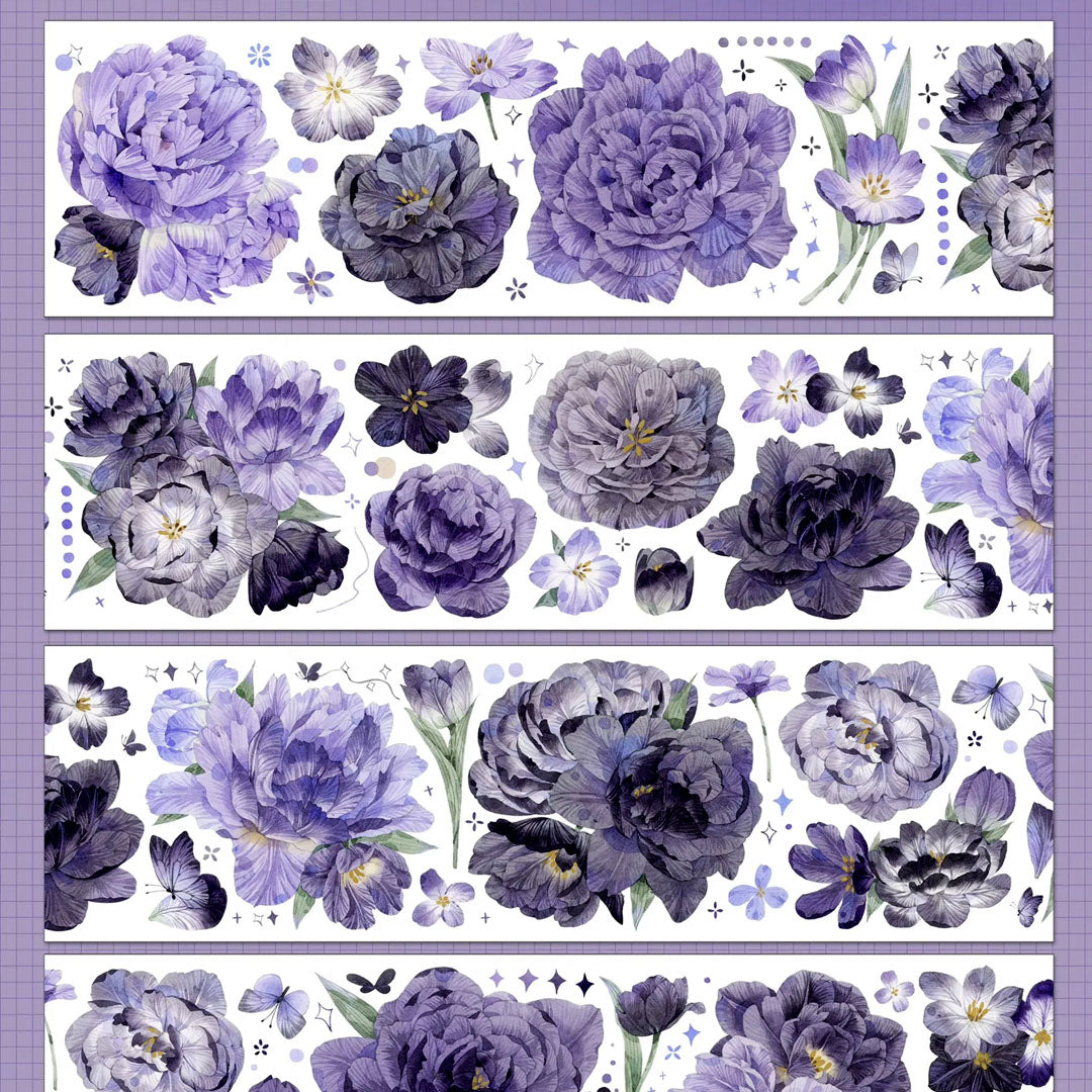 Purple ink rose PET tape (F567)