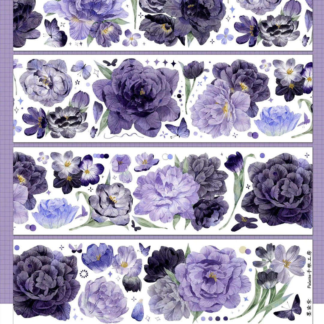 Purple ink rose PET tape (F567)