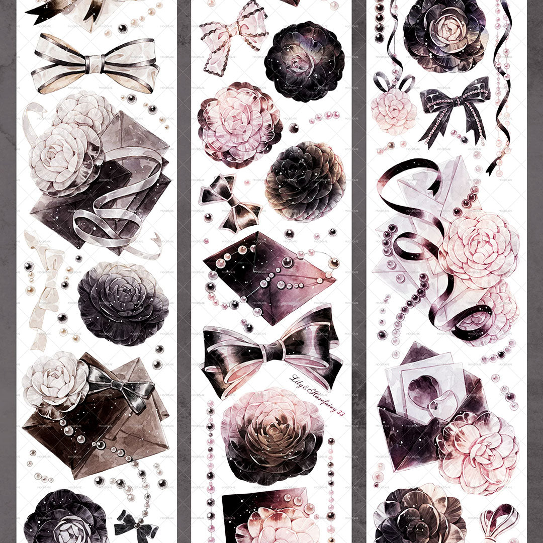 Black rose PET tape (F569)