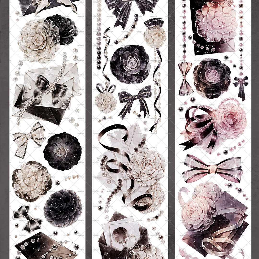 Black rose PET tape (F569)