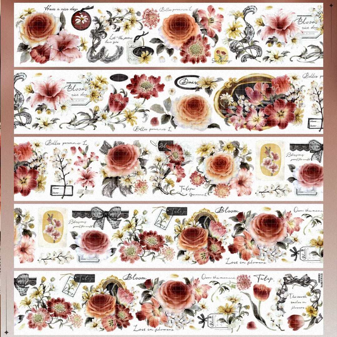Warm blossoms PET tape (F570)