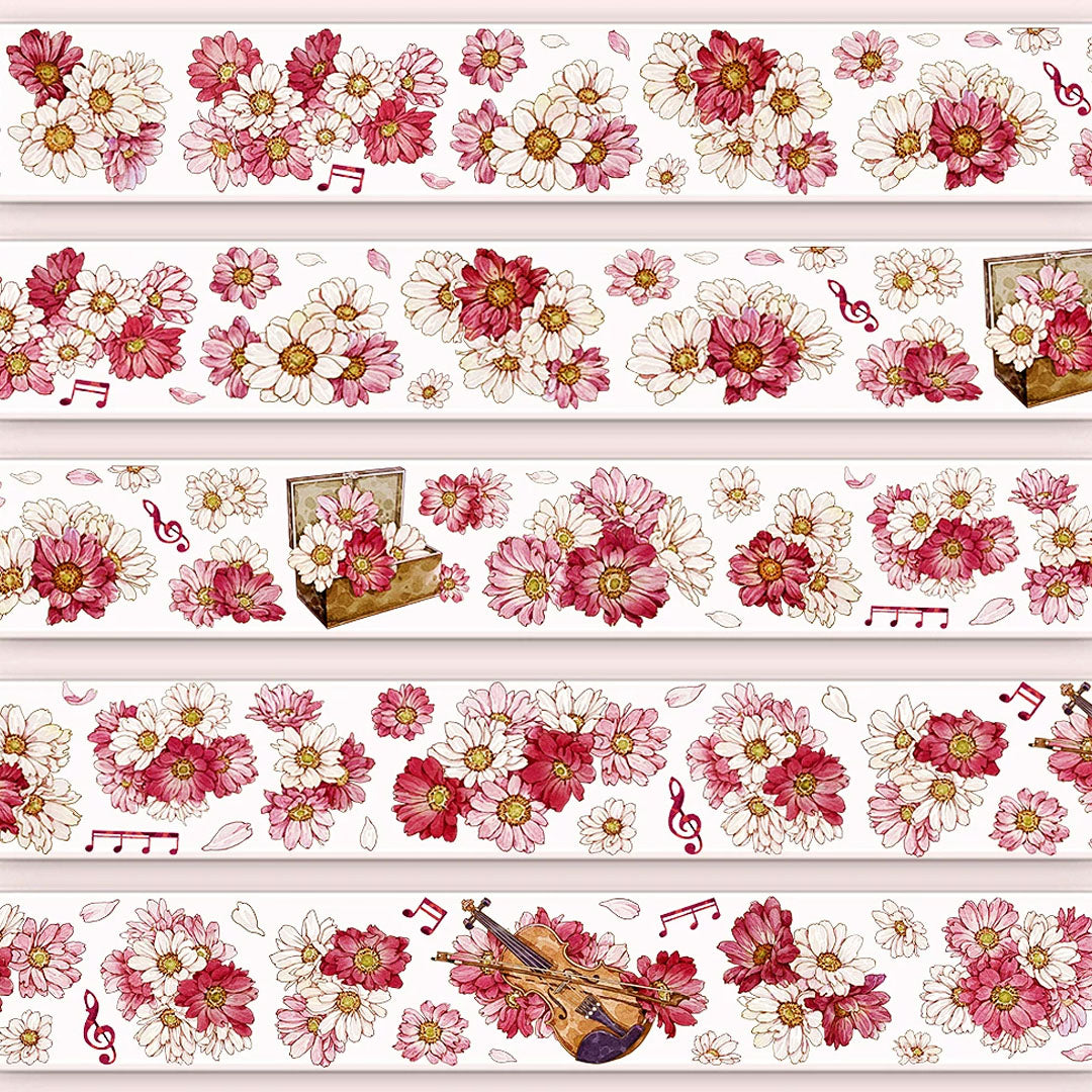 Pre-cut Warm daisy PET tape (F573)