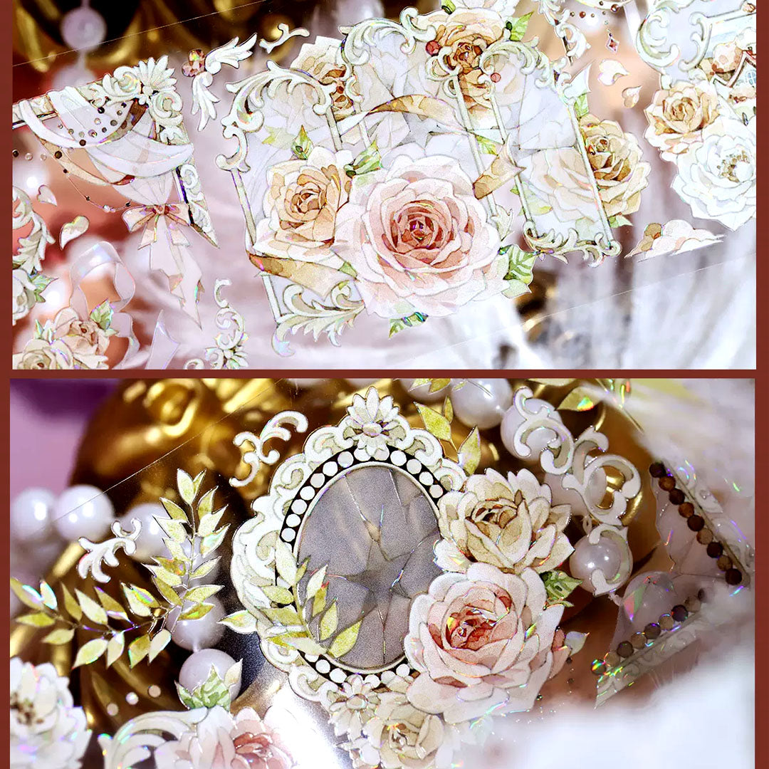 Lune flowers PET tape (F579)
