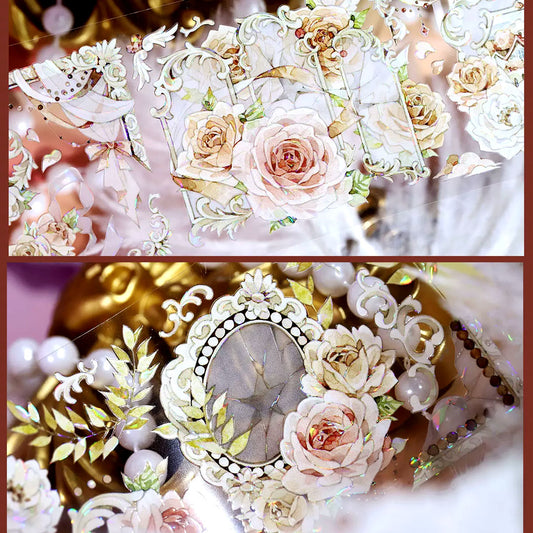 Lune flowers PET tape (F579)