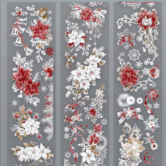 Red snowflakes PET tape (F583)