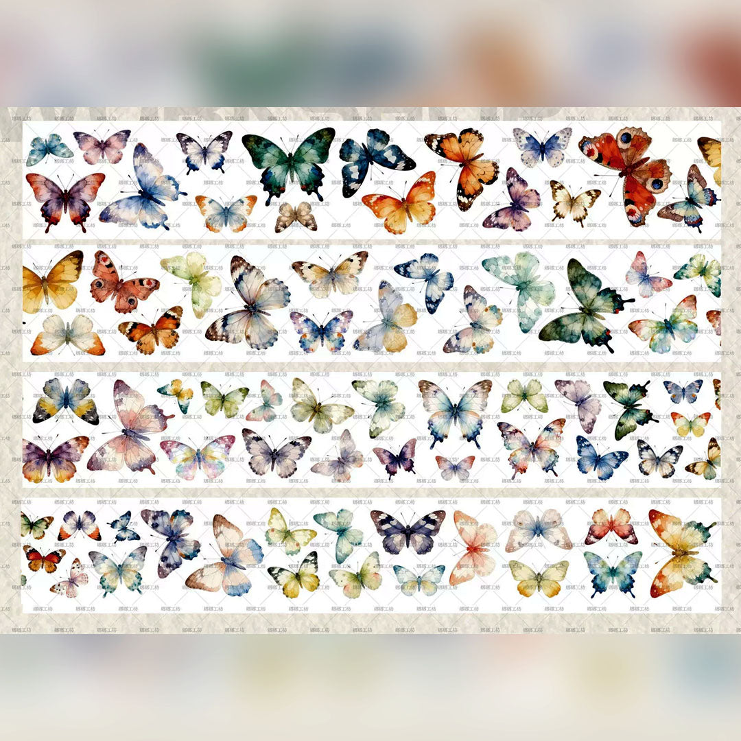 Pre-cut "Fantasy butterfly"  PET Tape (F592)