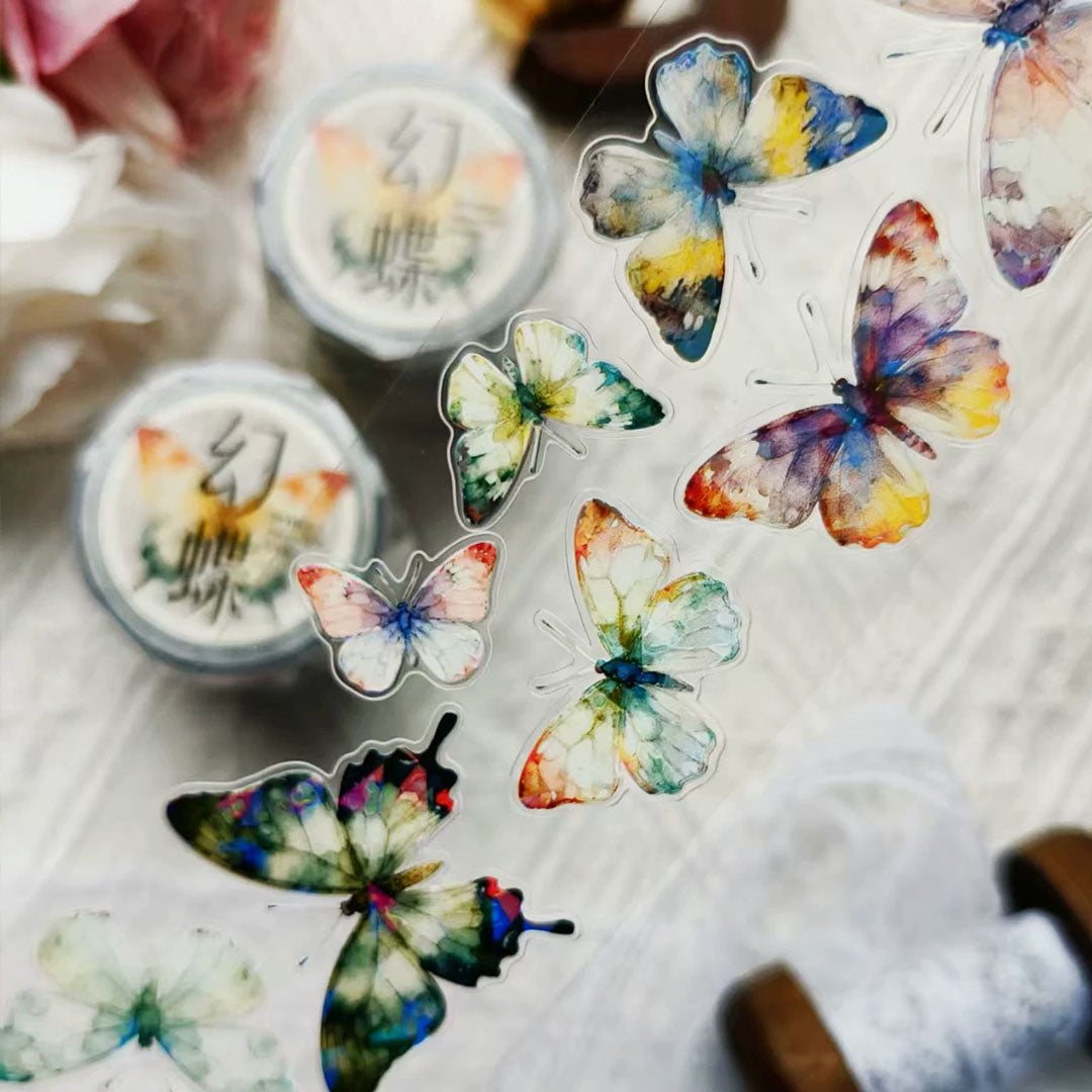 Pre-cut "Fantasy butterfly"  PET Tape (F592)