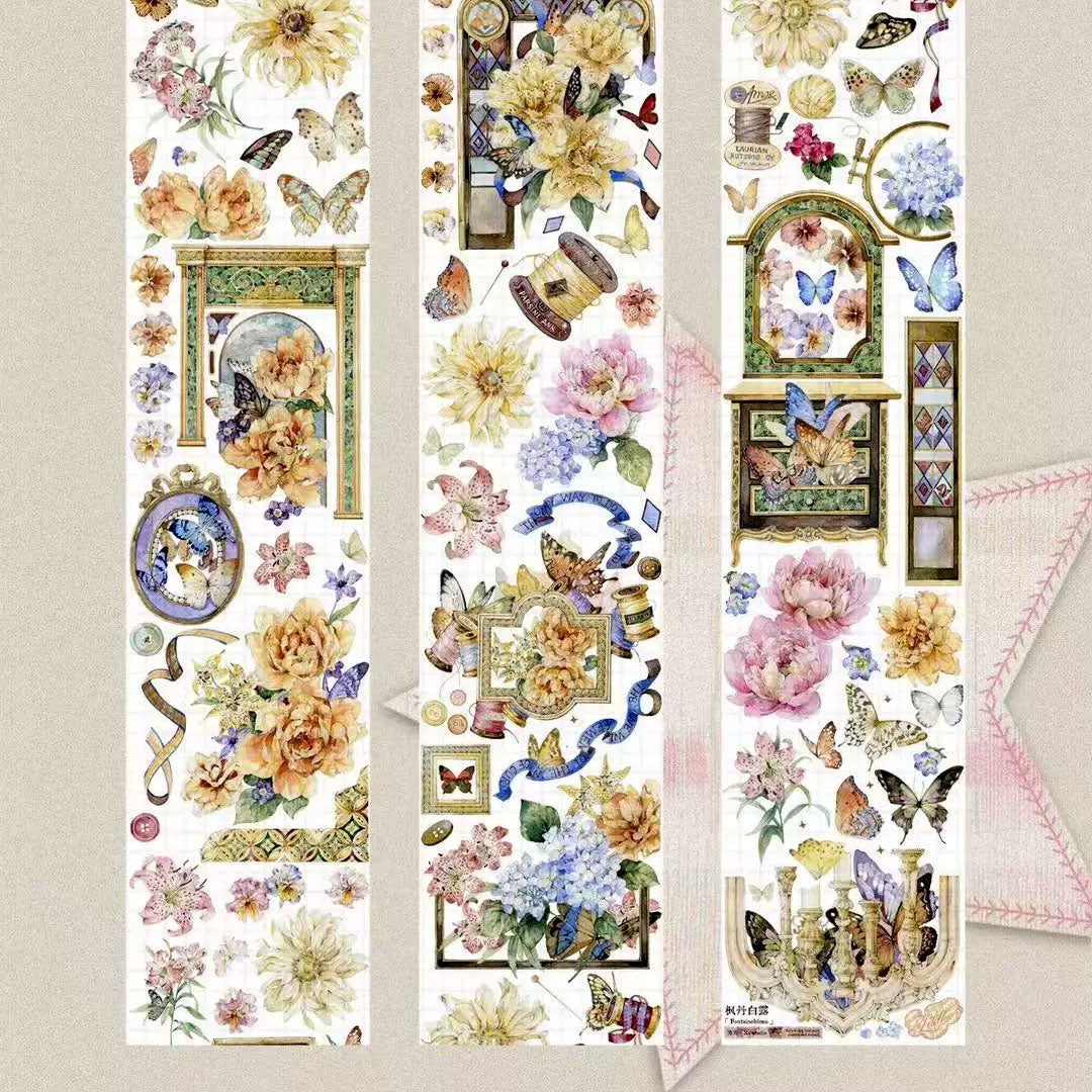 "fontaine bleau" Floral PET Tape (F593)