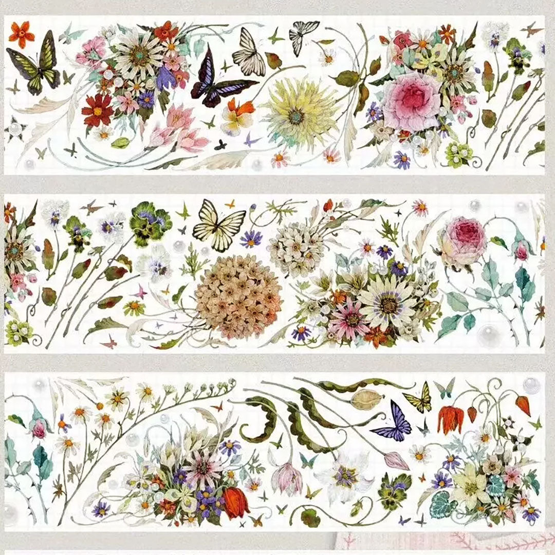 "Parallel seasons" Floral PET Tape (F594)