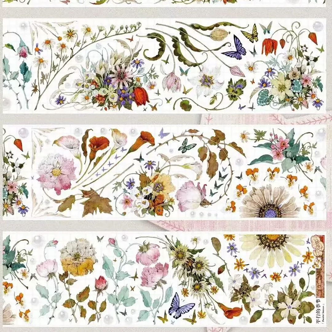 "Parallel seasons" Floral PET Tape (F594)