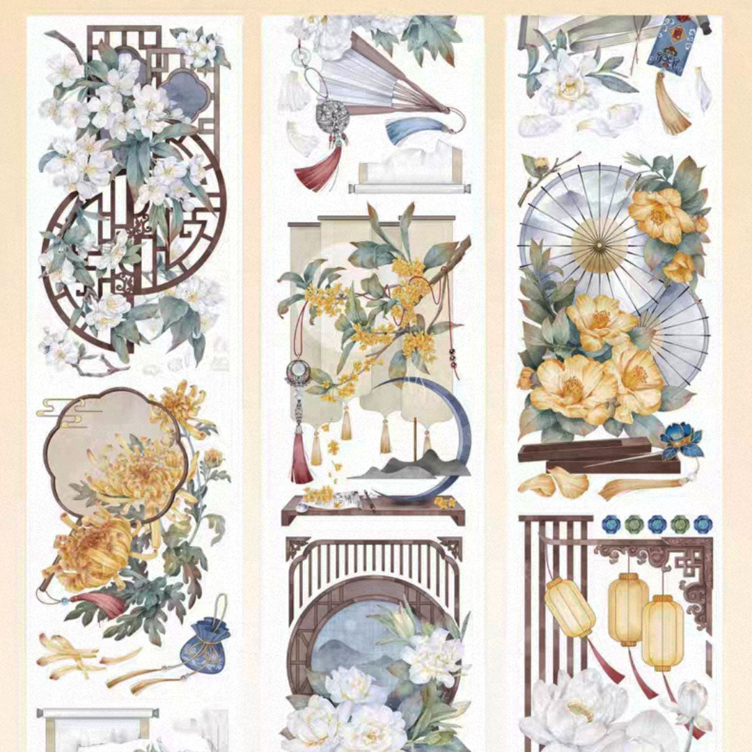 "Floral Windows" Floral PET Tape (F605)