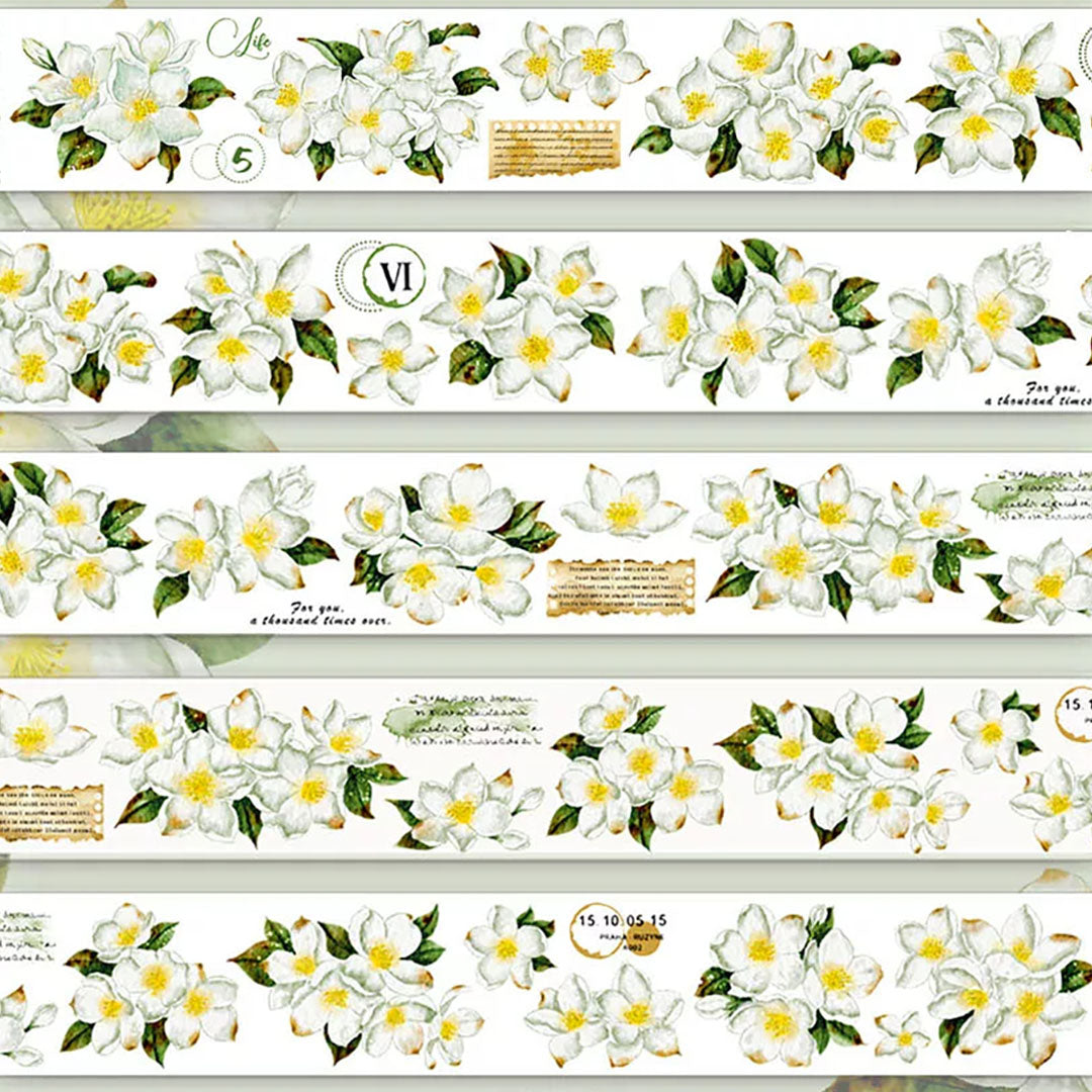 "Green Spring" Pre-cut Floral PET Tape (F611)