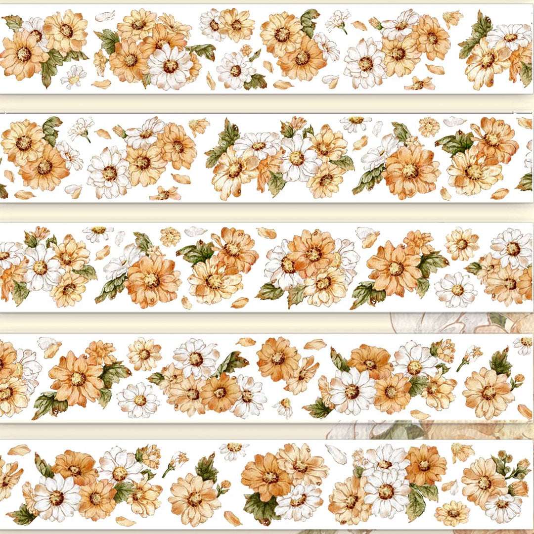 "Golden Daisy" Pre-cut Floral PET Tape (F613)