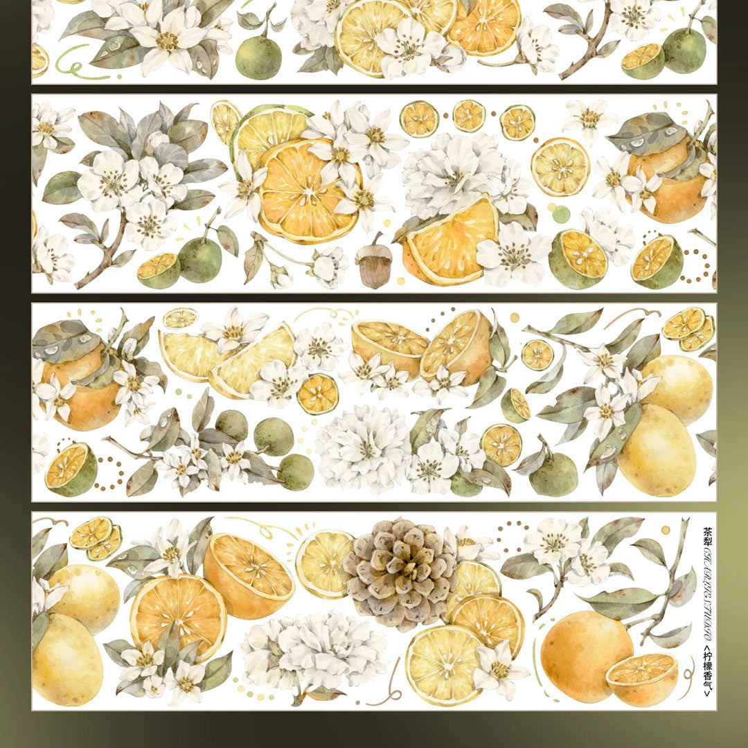 "Lemon Feeling" Luxury Floral PET Tape (F615)