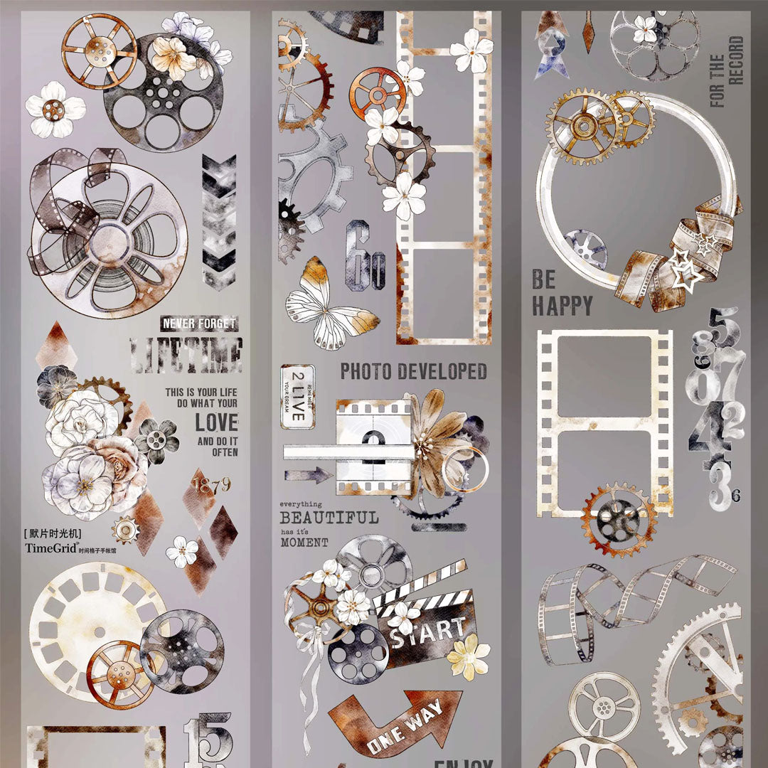 "Movie Time Machine" Pre-cut Floral PET Tape (F623)