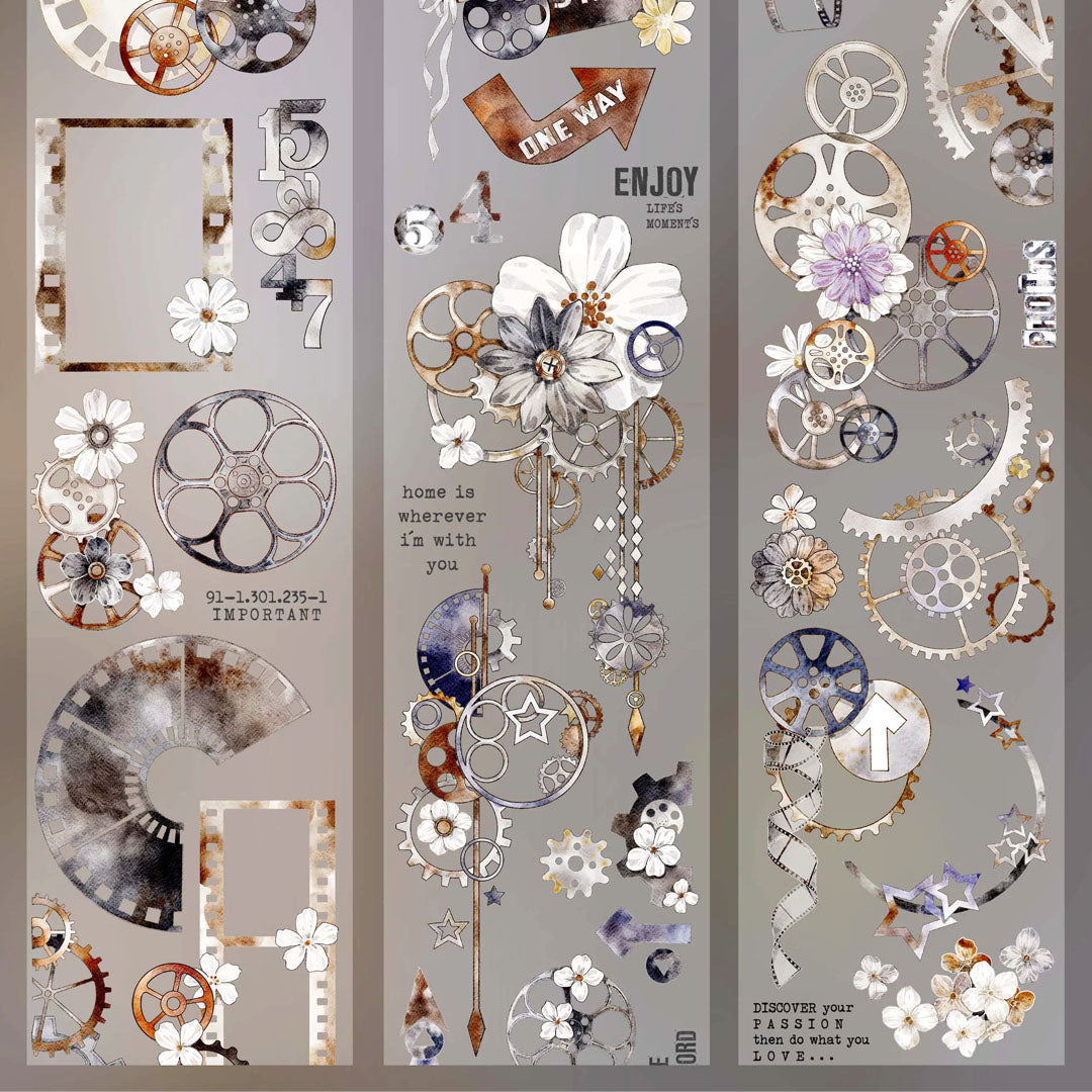 "Movie Time Machine" Pre-cut Floral PET Tape (F623)