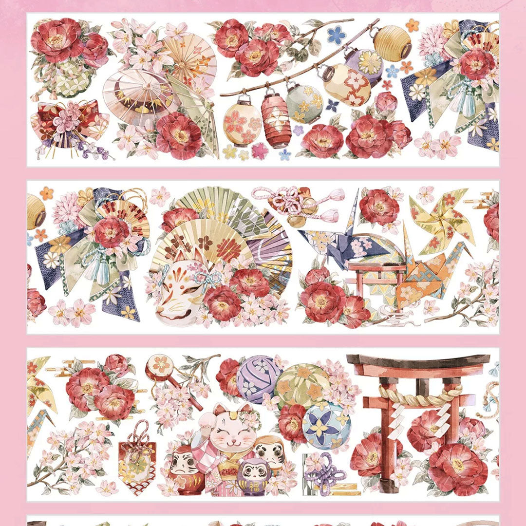 "Spring`s Floral" Luxury Floral PET Tape (F626)