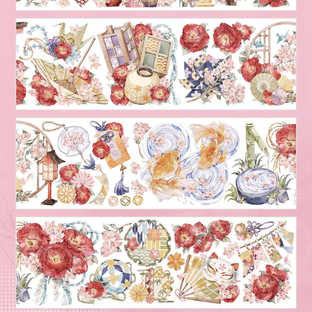 "Spring`s Floral" Luxury Floral PET Tape (F626)