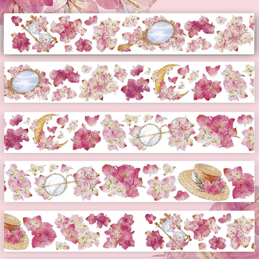 "Flower in the Mirror" Pre-cut Floral PET Tape (F643)