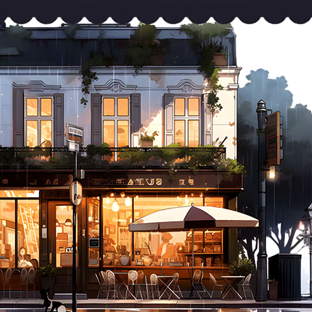 Corner coffee shop PET tape (V521)
