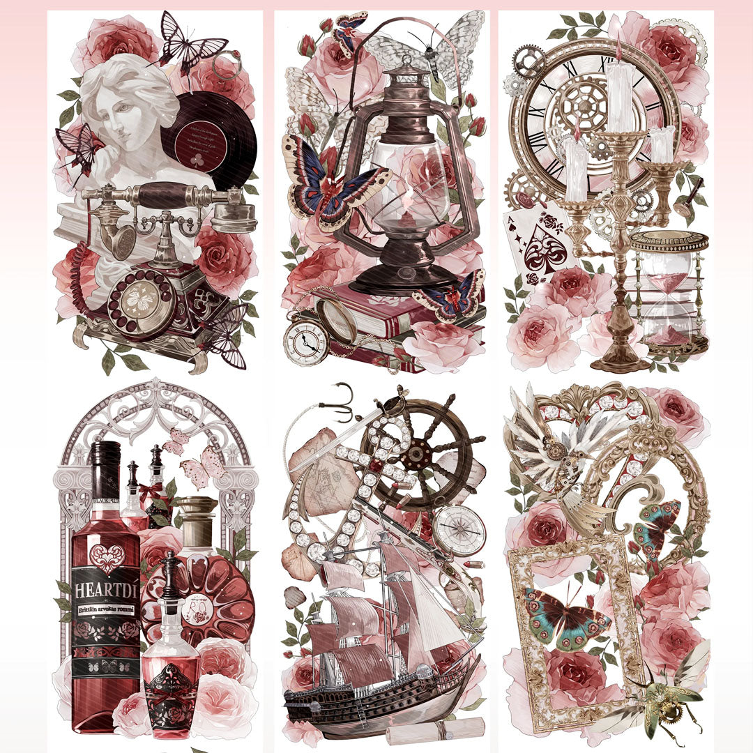 Pre-cut Rose`s time Capsule PET tape (V534)