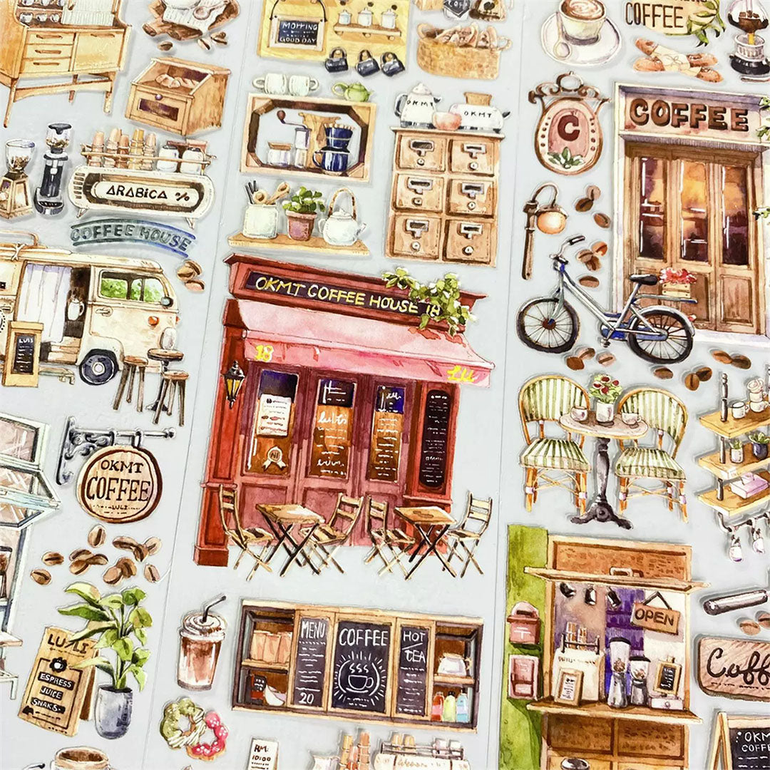 "The Coffee Shop" Architectural Scene PET Tape (V557)
