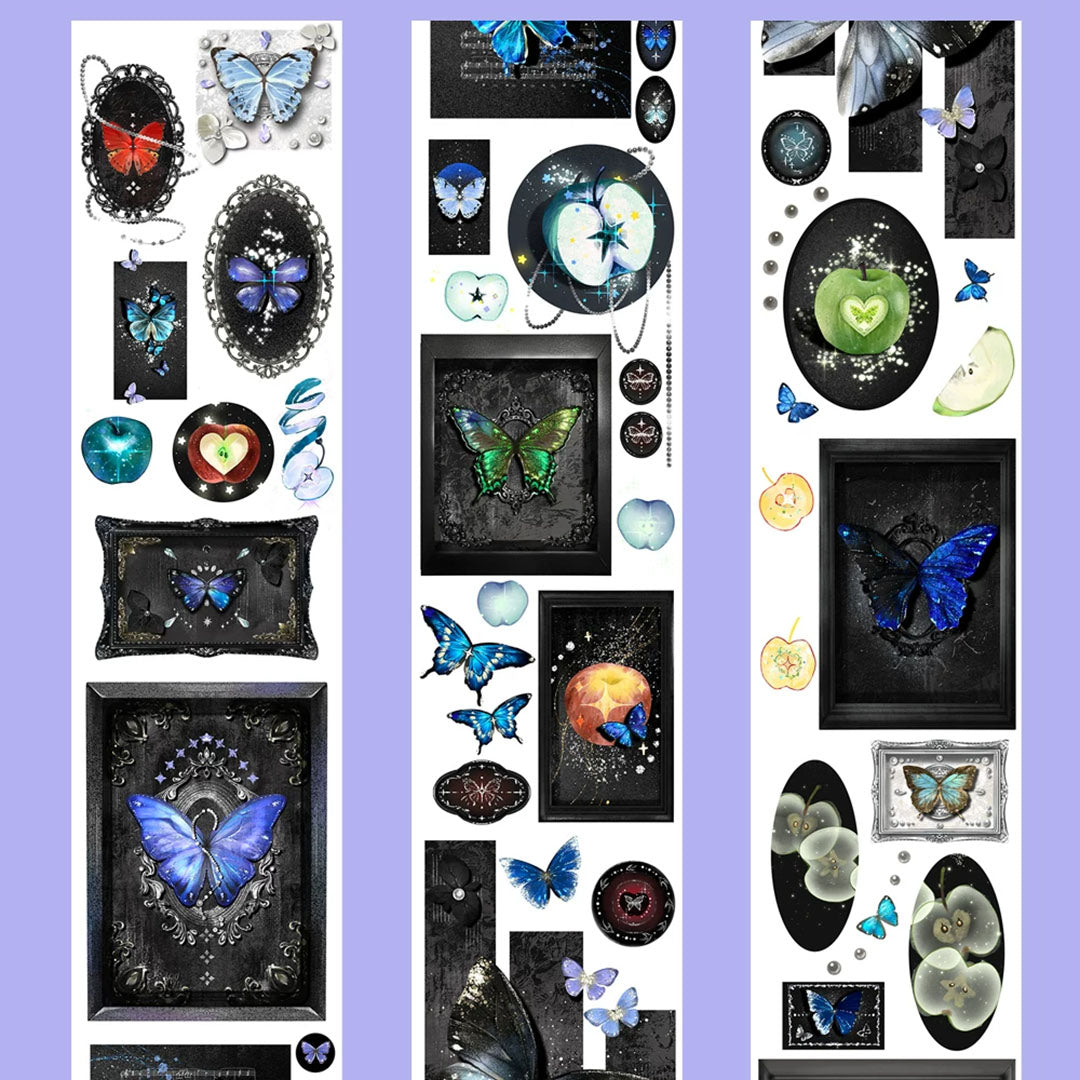 "Dark Butterfly" PET Tape with Shell Gold Foil (V560)