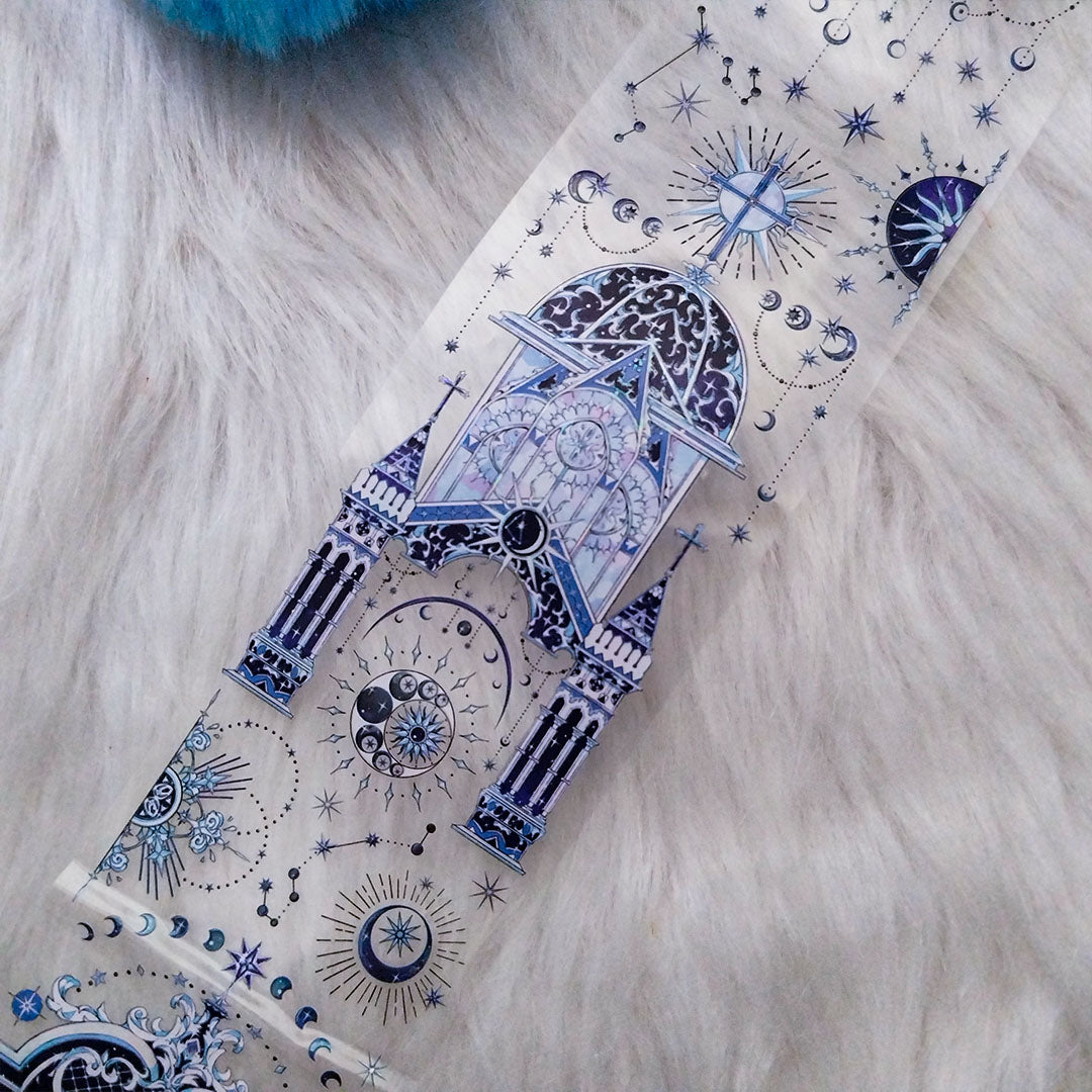 "The Moon Castle" PET Tape with Shell Gold Foil (V565)