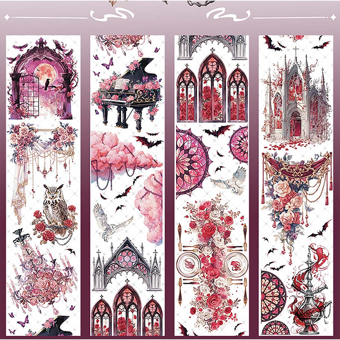 "Sin and Love" PET Tape with Shell Gold Foil (V586)