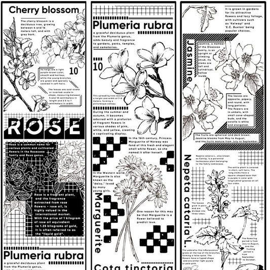 Flower Dictionary Washi tape (W516)