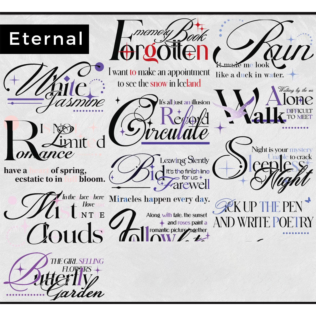 Pre-cut "Eternal" text Washi tape (W527)