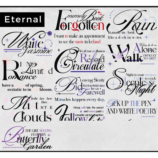 Pre-cut "Eternal" text Washi tape (W527)