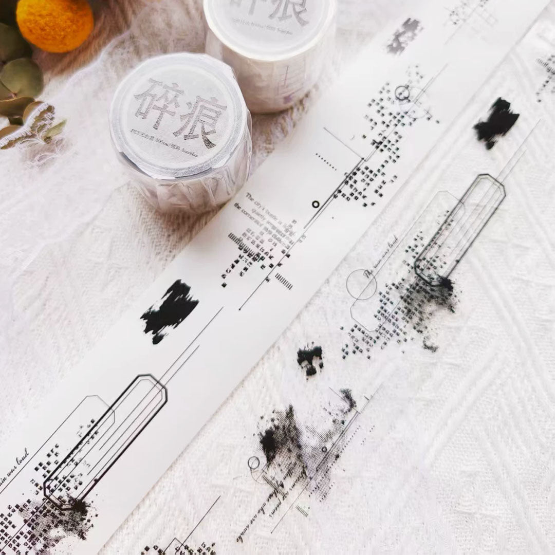 "Fragmentary Traces" Pre - cut Washi Tape (W542)