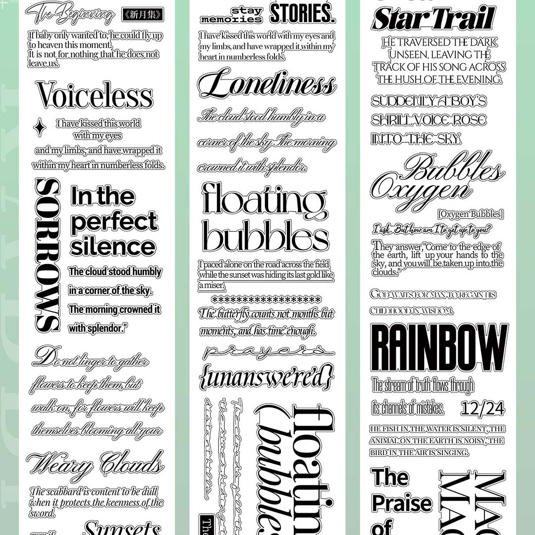 "Moon Poetry" Pre-cut PET Tape (W552)