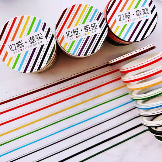Basic border washi tapes set (B512)
