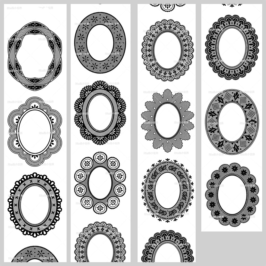 Lace Pre-Cut Frame Washi Tape (B547)
