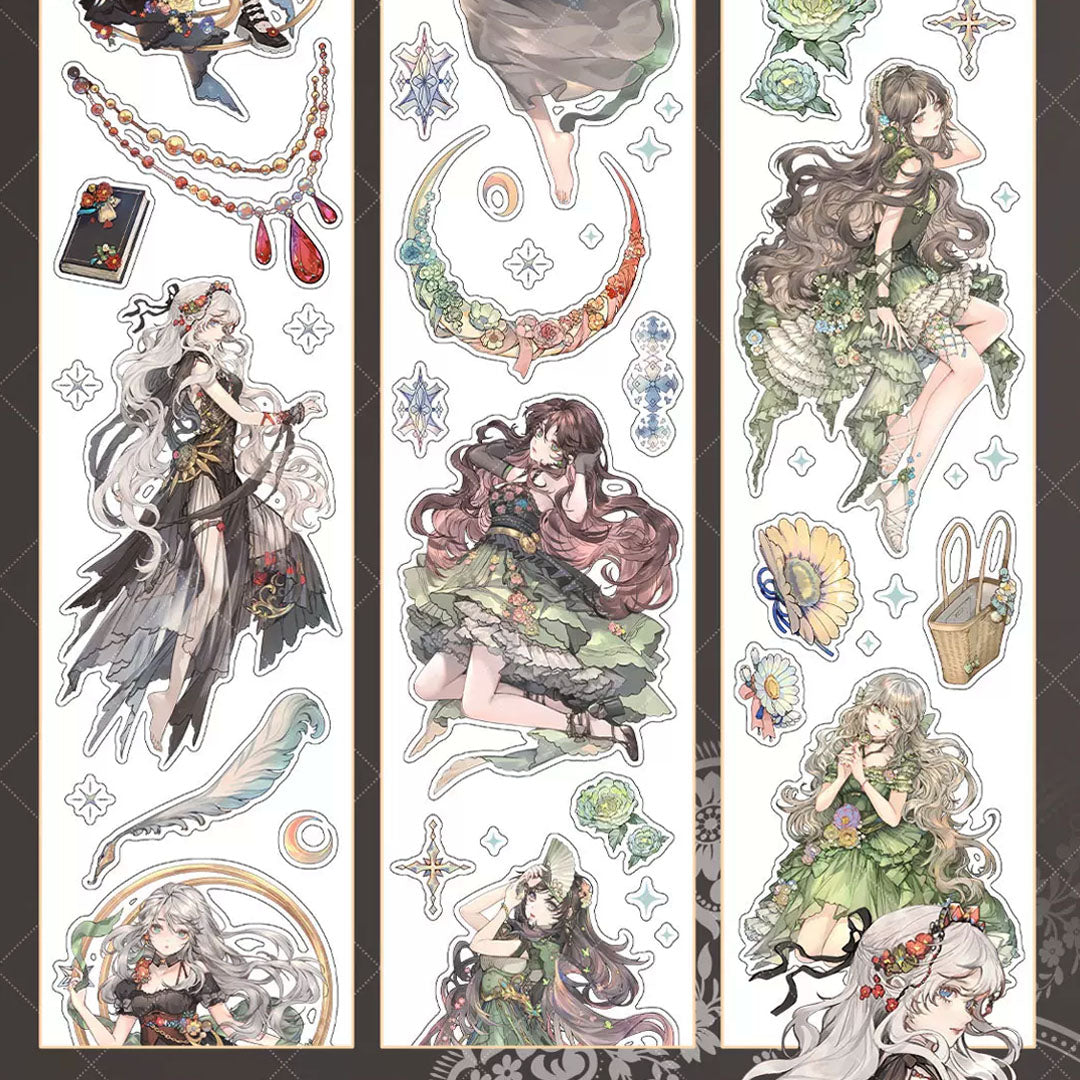 "Molly`s Forest" Pre-cut Anime Character Extra Thick Washi Tape (C583)