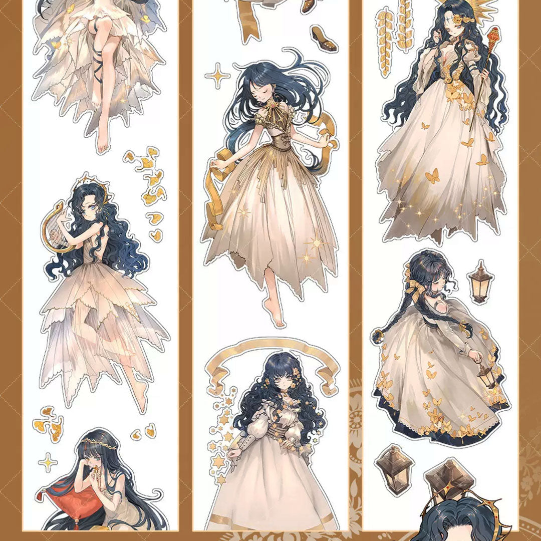 "Poems of Sun and Stars" Pre-cut Anime Character Extra Thick Washi Tape (C584)