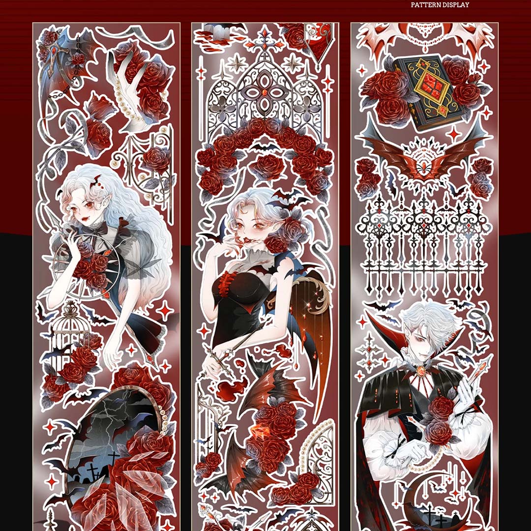 "Blood Pact" Pre-cut Anime Character Extra Thick Washi Tape (C607)