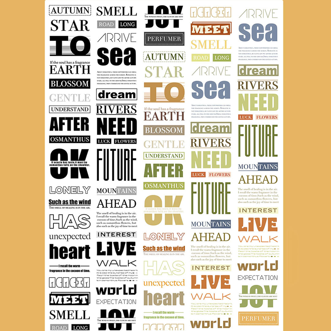 "Autumn Story" Pre-cut text Washi Tape (W535)