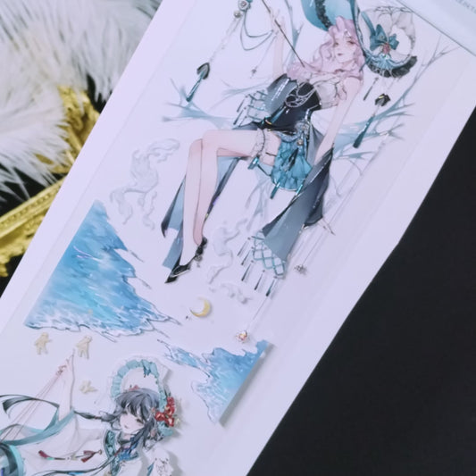 "Blue lady" Luxury Anime Character PET Tape (C570)