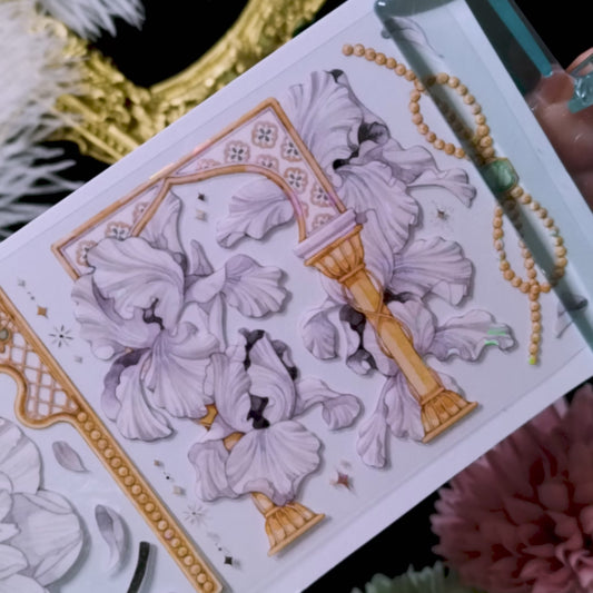 "Flowers in Night" Luxury Floral PET Tape (F618)