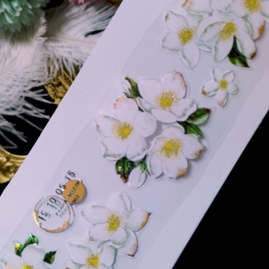 "Green Spring" Pre-cut Floral PET Tape (F611)