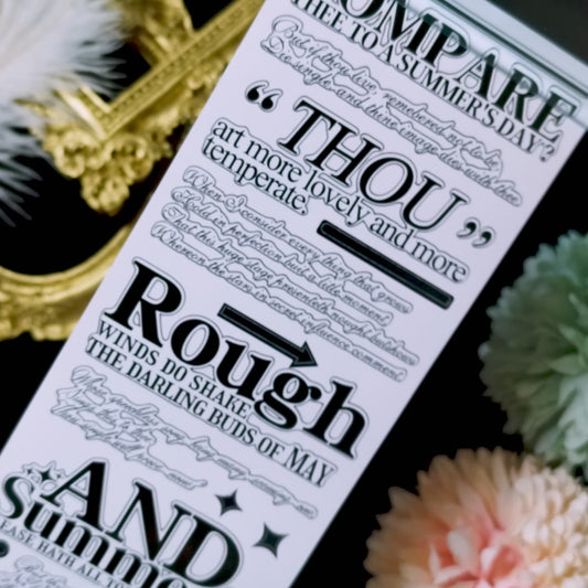 "Contrast" Pre-cut text Washi Tape (W533)