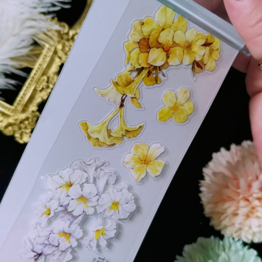"Yellow Floral" Pre-cut Floral PET Tape (F620)