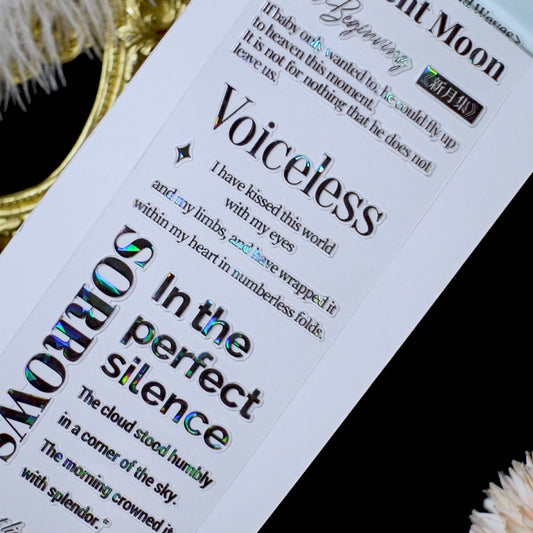 "Moon Poetry" Pre-cut PET Tape (W552)