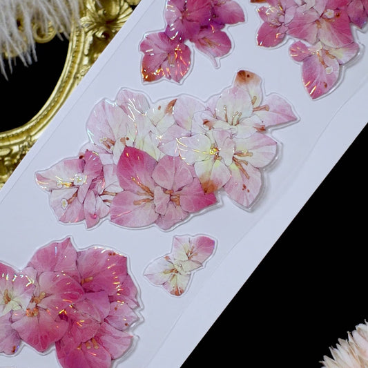 "Flower in the Mirror" Pre-cut Floral PET Tape (F643)