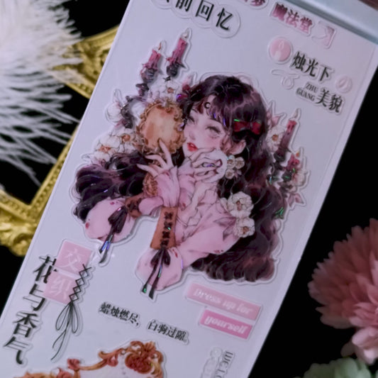 "Beauty Illusion" Pre-cut Luxury Anime Character PET Tape (C579)