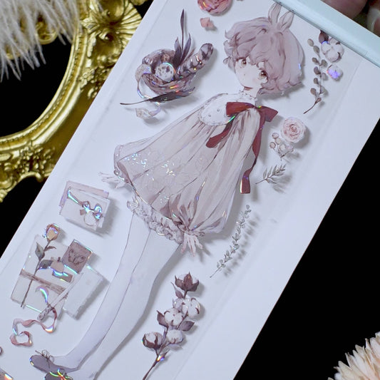"Cute White" Luxury Anime Character PET Tape (C605)